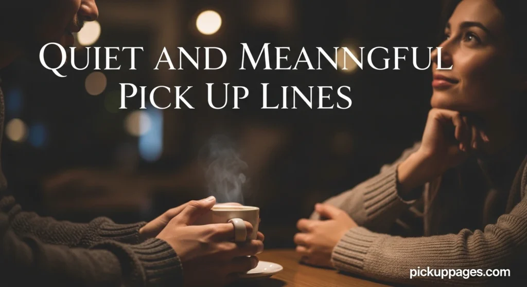 Quiet and Meaningful Pick Up Lines
