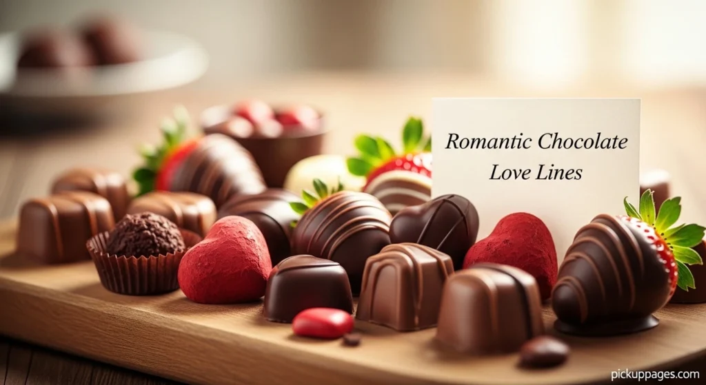 Romantic Chocolate Love Lines