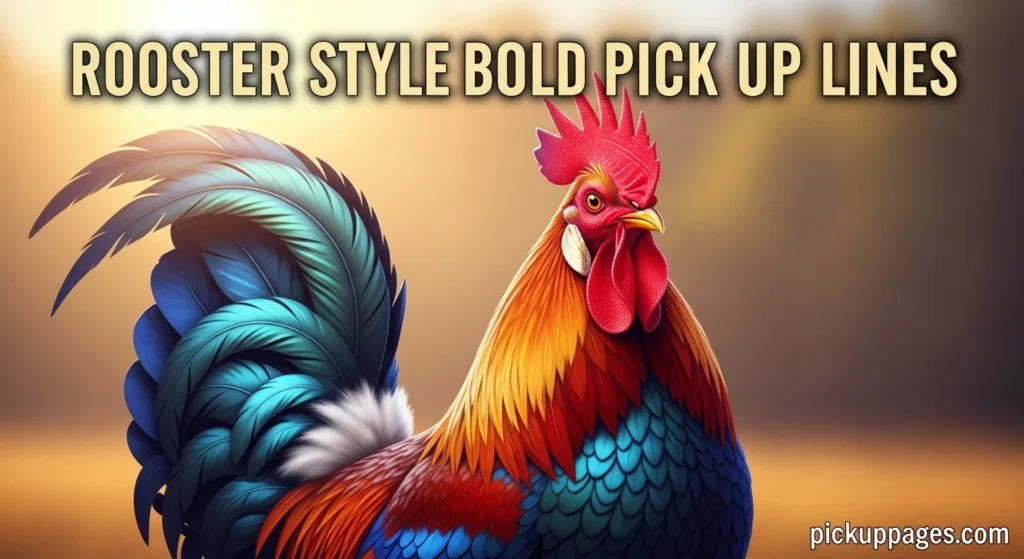 Rooster Style Bold Pick Up Lines