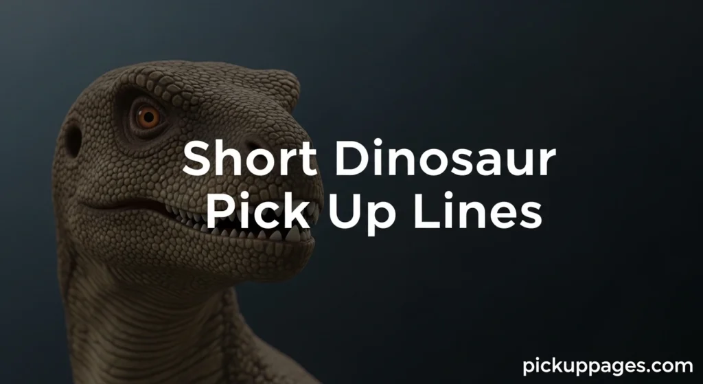 Short Dinosaur Pick Up Lines