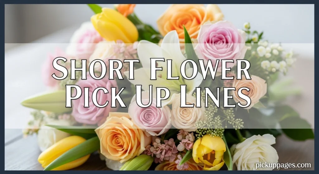 Short Flower Pick Up Lines