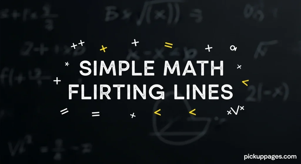 Simple Math Flirting Lines
