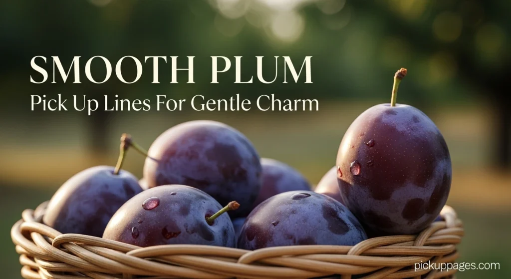 Smooth Plum Pick Up Lines For Gentle Charm