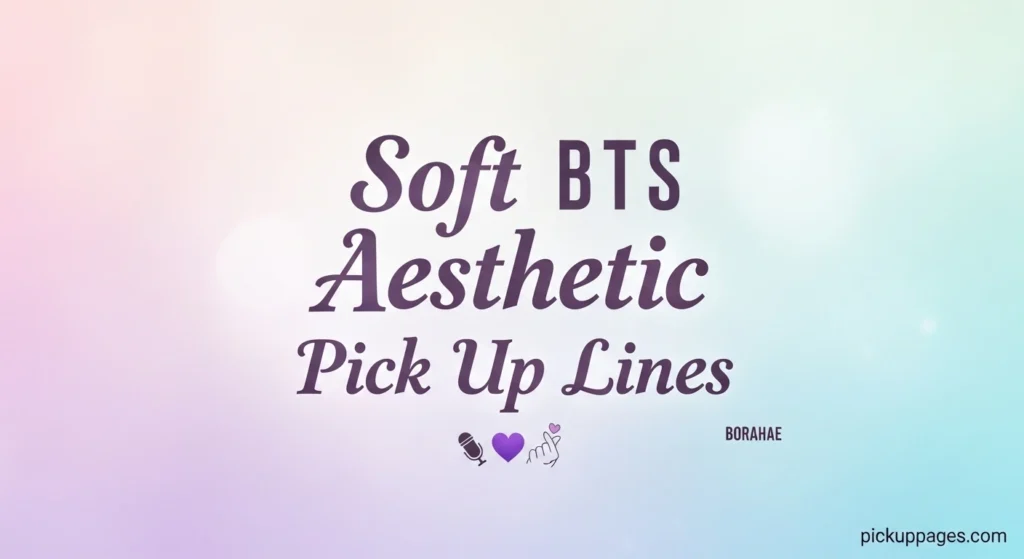 Soft BTS Aesthetic Pick Up Lines