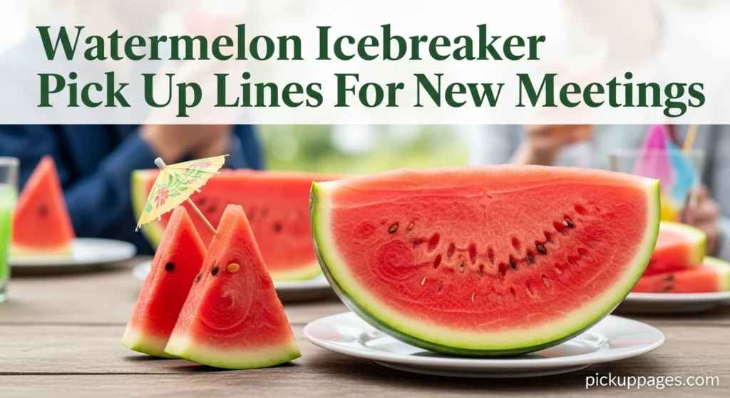 Watermelon Icebreaker Pick Up Lines For New Meetings