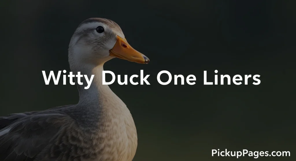 Witty Duck One Liners