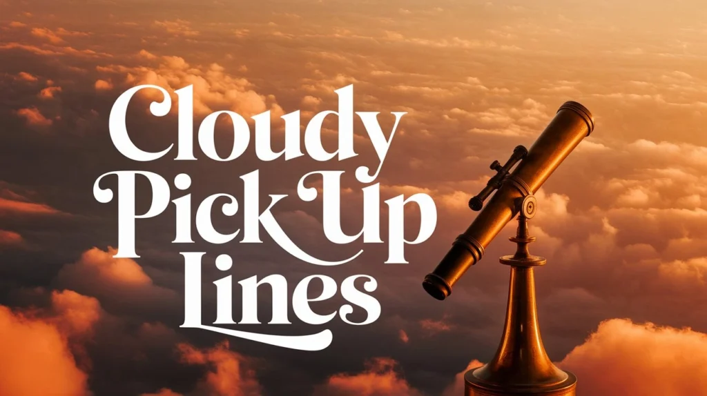 Cloudy pick up lines