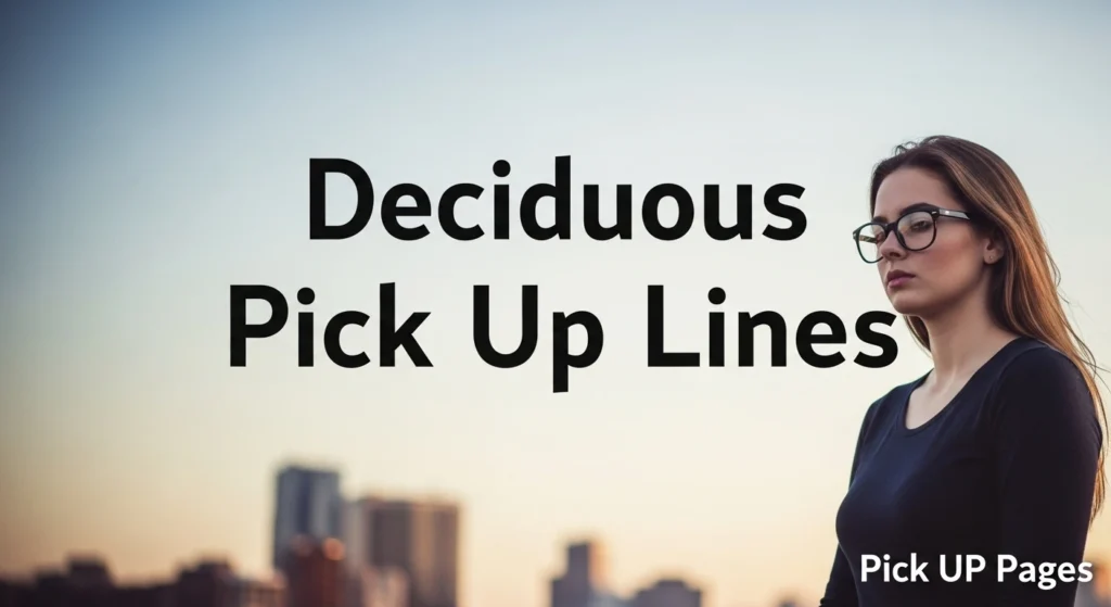 Deciduous Pick Up Lines