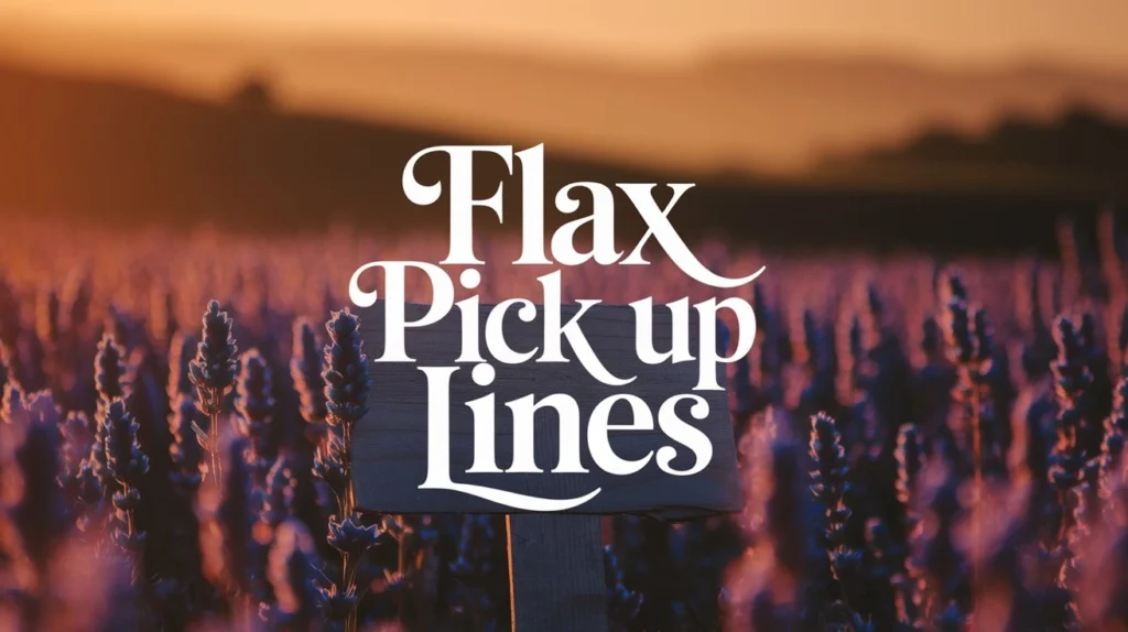 Flax pick up lines