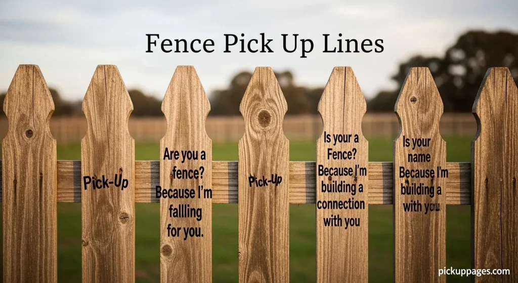 Fence Pick Up Lines