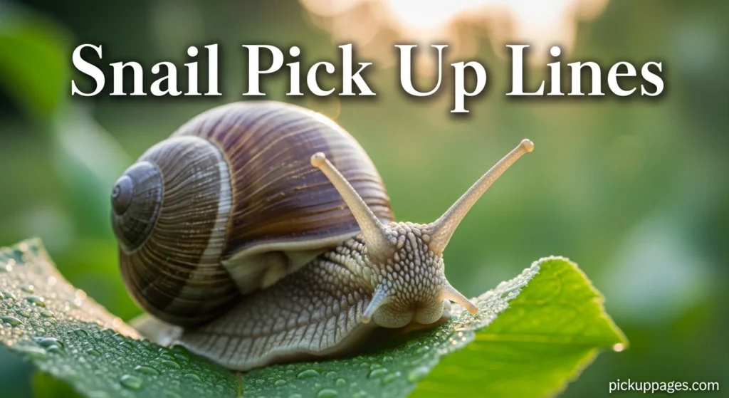 Snail Pick Up Lines