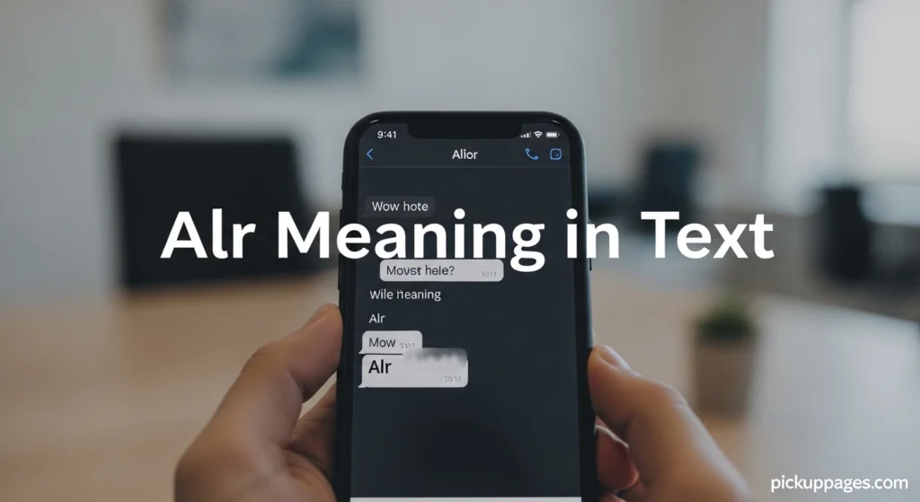Alr Meaning in Text