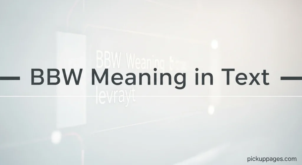 BBW Meaning in Text