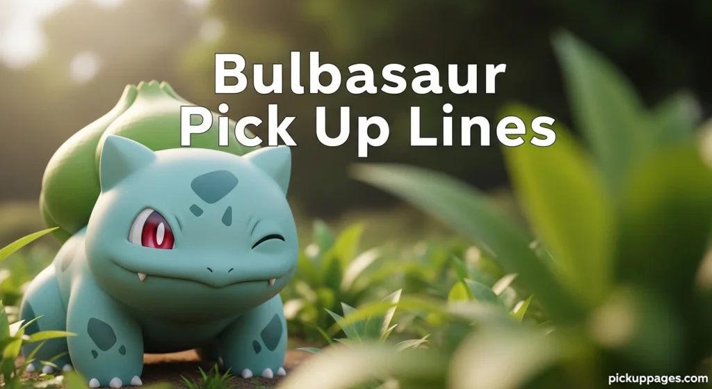Bulbasaur Pick Up Lines