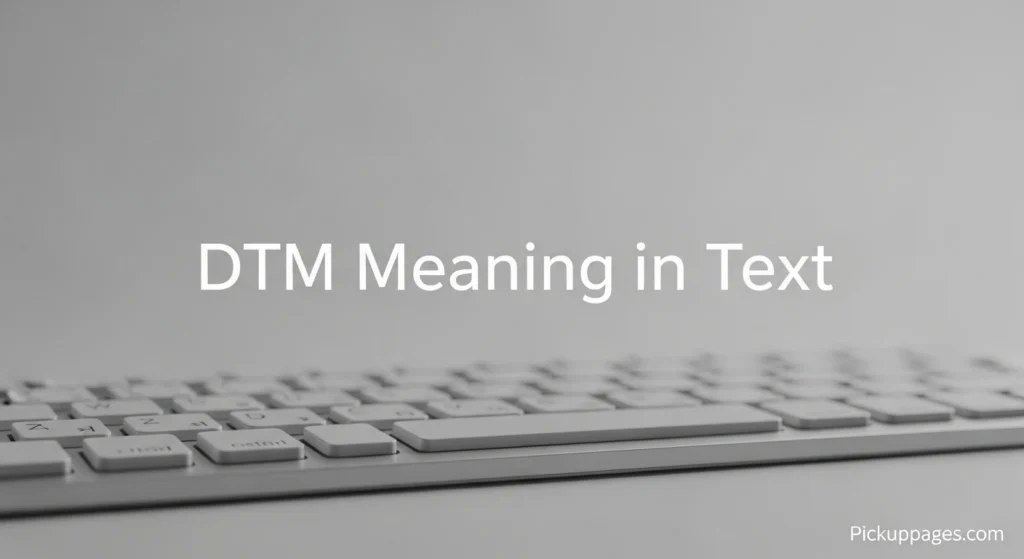 DTM Meaning in Text