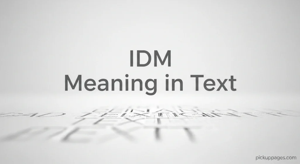 IDM Meaning in Text