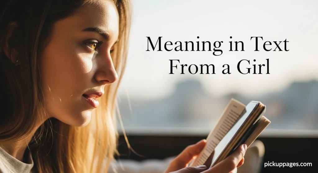 Meaning in Text From a Girl