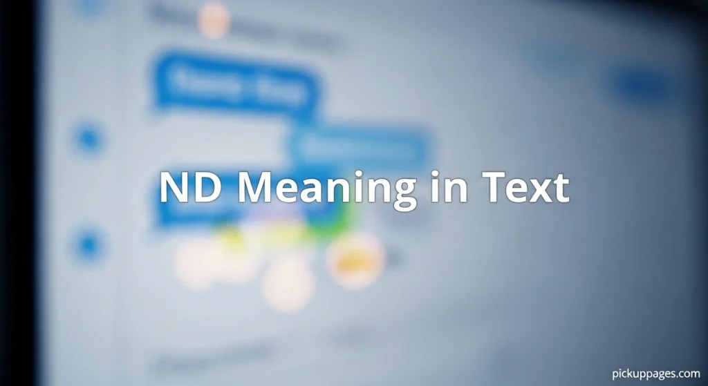 ND Meaning in Text
