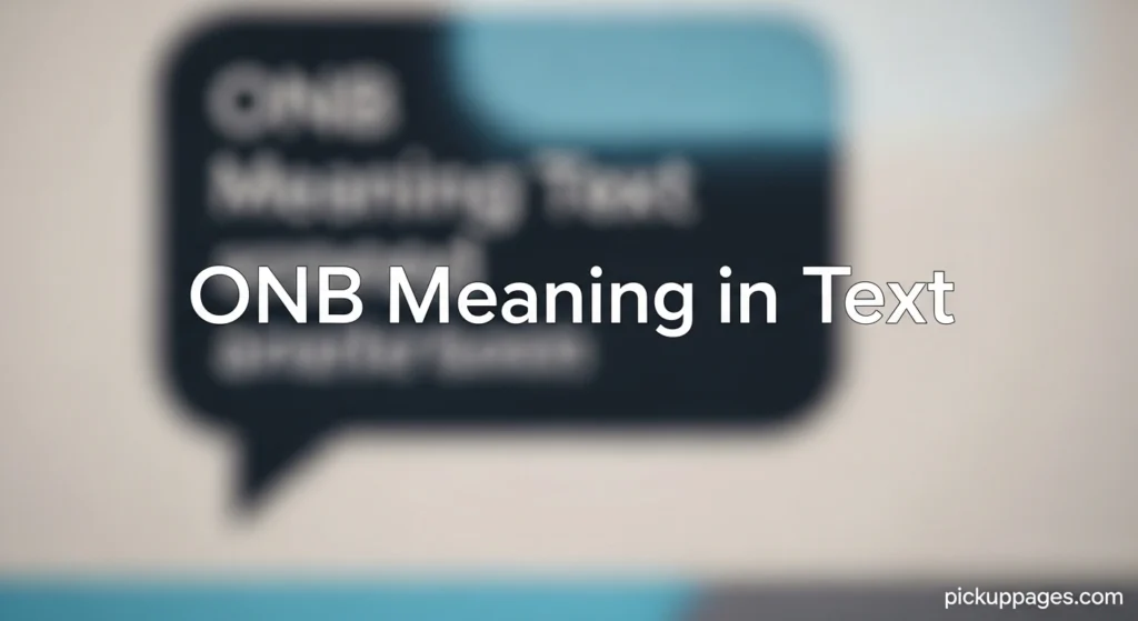 ONB Meaning in Text
