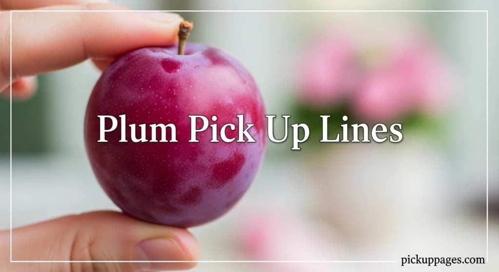 Plum Pick Up Lines