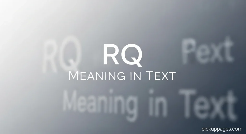 RQ Meaning in Text
