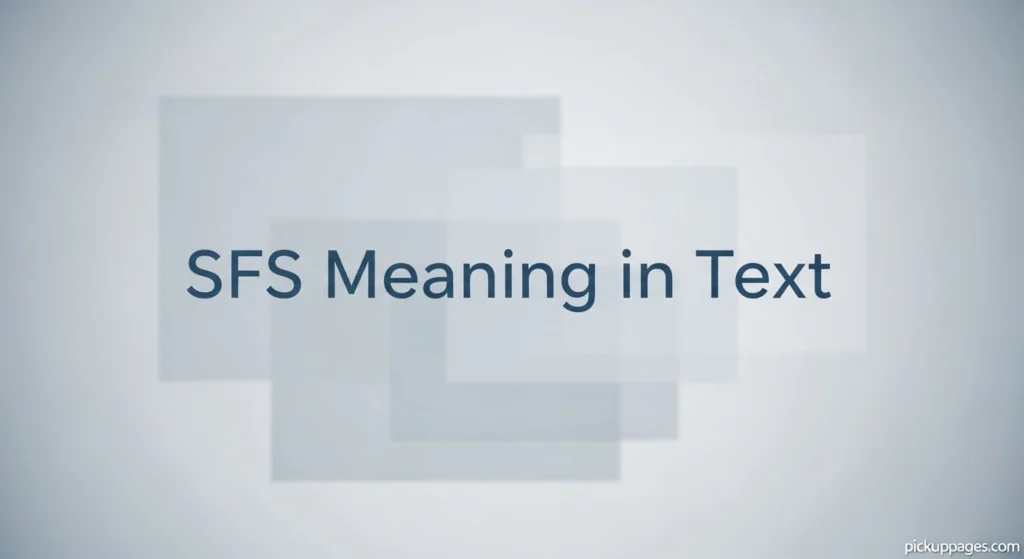 SFS Meaning in Text