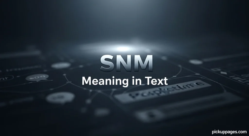 SNM Meaning in Text
