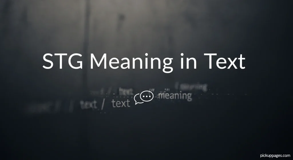 STG Meaning in Text