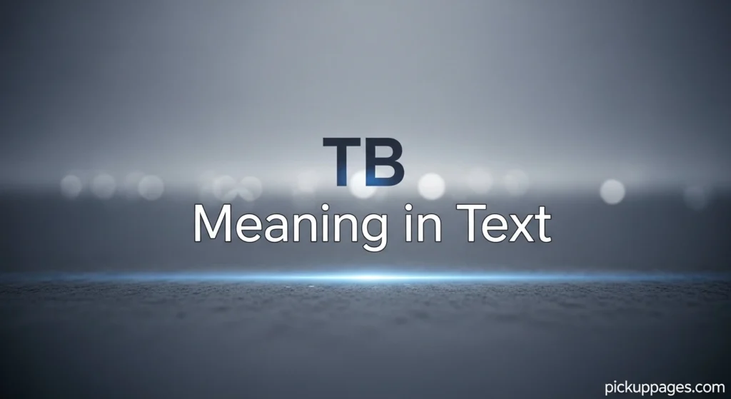 TB Meaning in Text