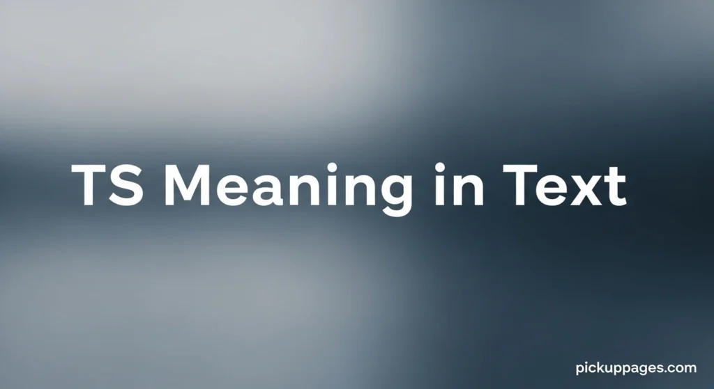 TS Meaning in Text