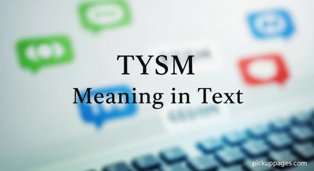 TYSM Meaning in Text