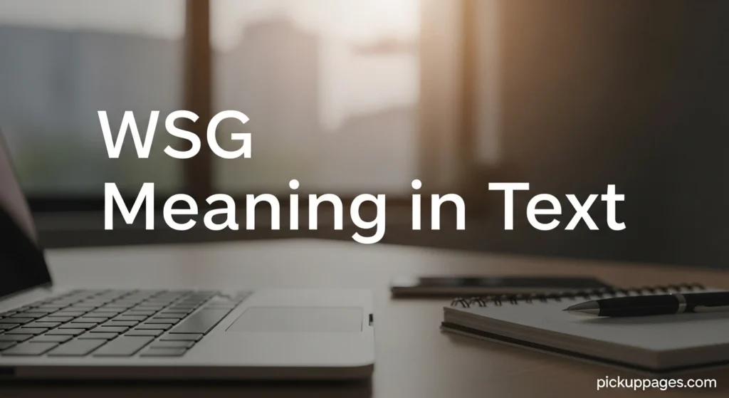 WSG Meaning in Text