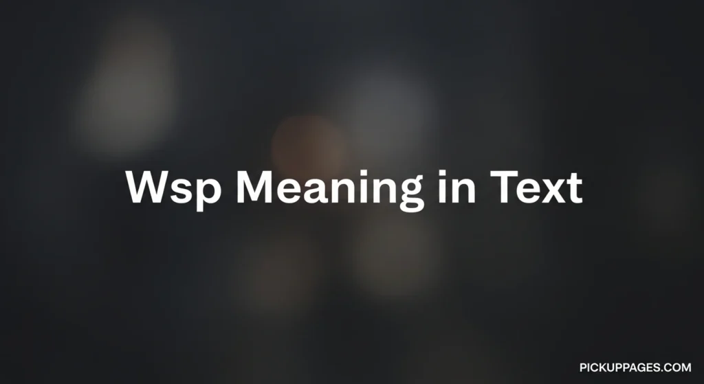 Wsp Meaning in Text
