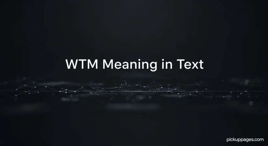 WTM Meaning in Text