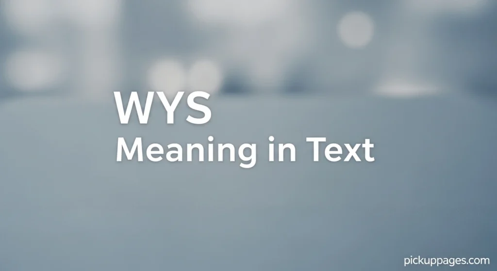 WYS Meaning in Text
